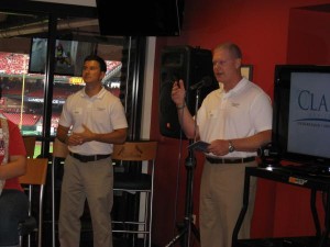 Stan Royer (right) and Marty Brown (left) welcomed Claris clients and guests.